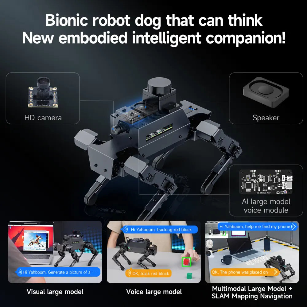 Yahboom 12DOF AI Large Model Robot Dog DOGZILLA S1 for Raspberry Pi 5(without Raspberry Pi board)