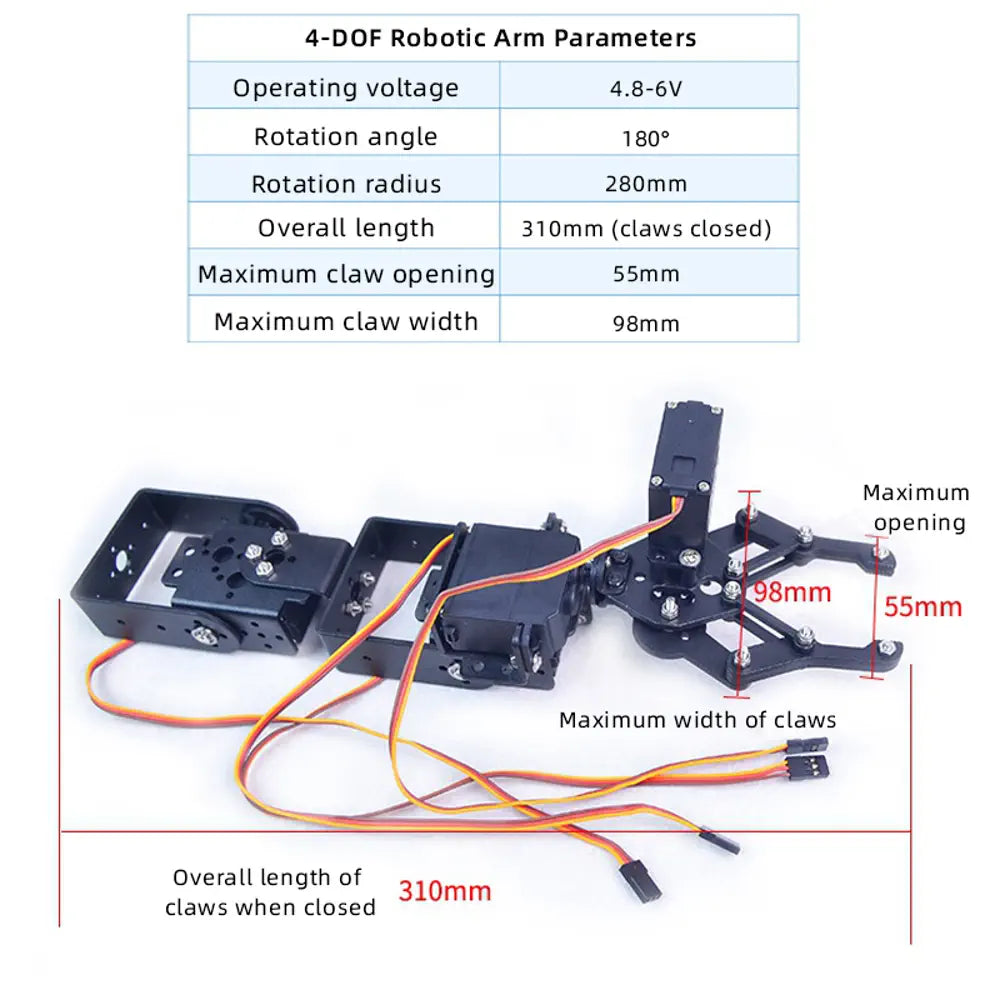 XiaoR GEEK A1 4DOF Robotic Arm For DIY programmable Robot