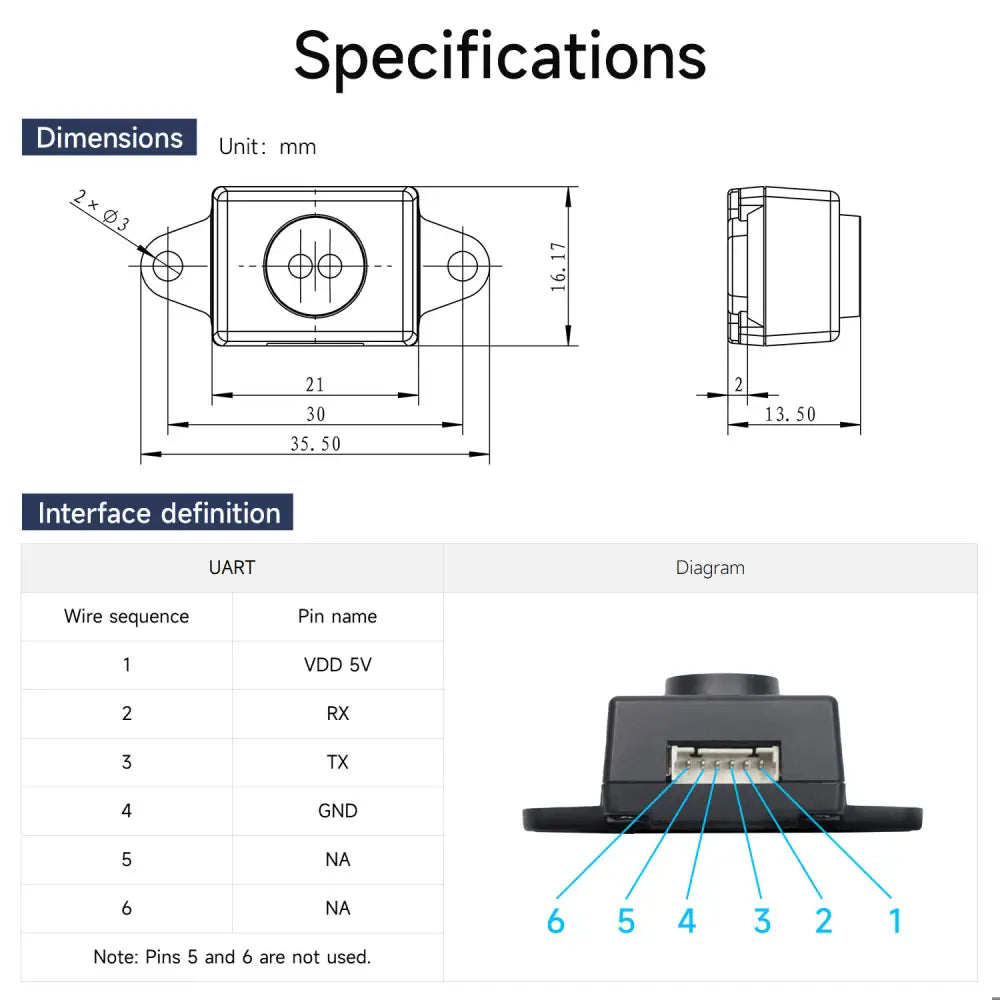 Yahboom TinyF laser ranging module--Separate module