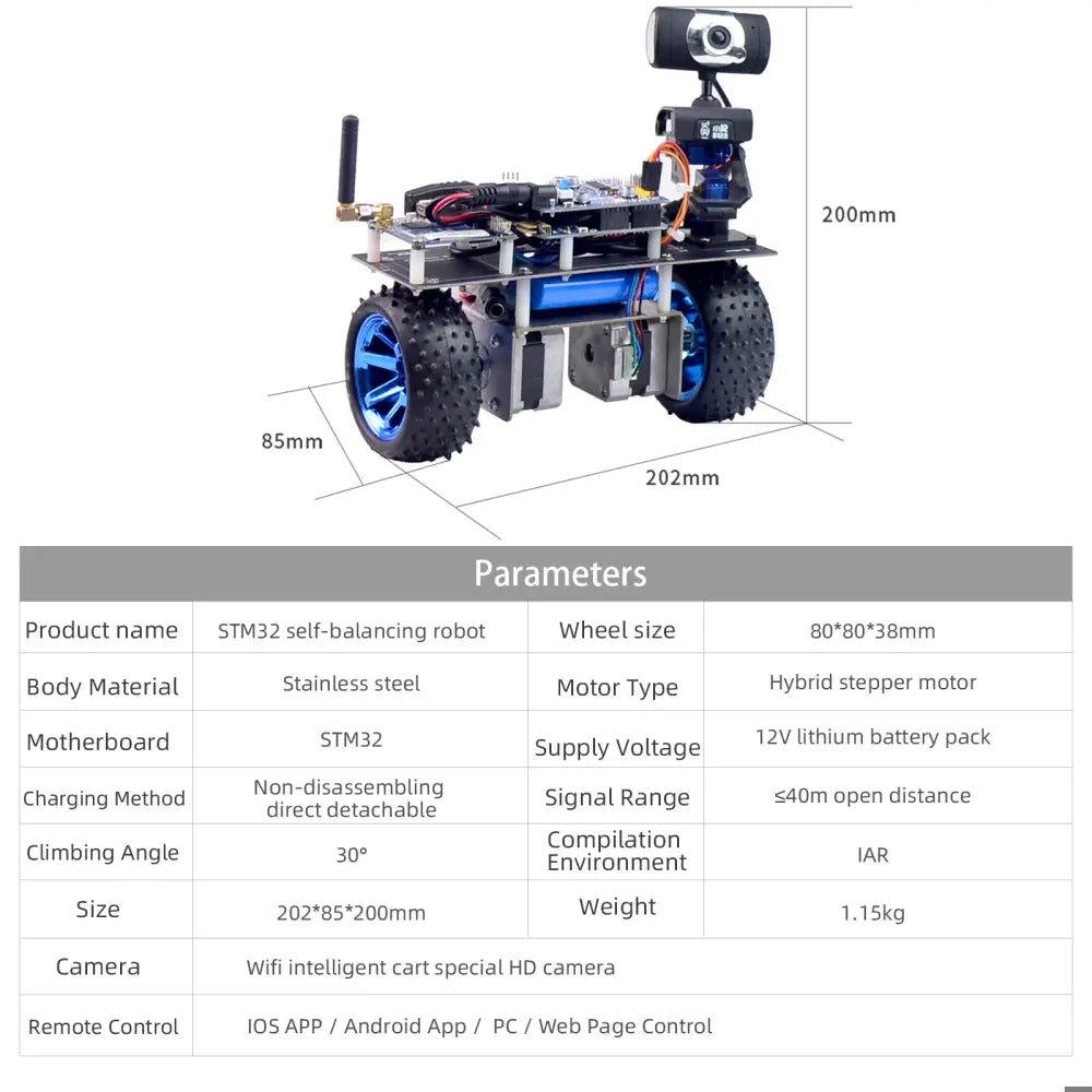 XiaoR GEEK STM32 Self-balancing Programmable Robot Car WiFi Bluetooth Wireless Control