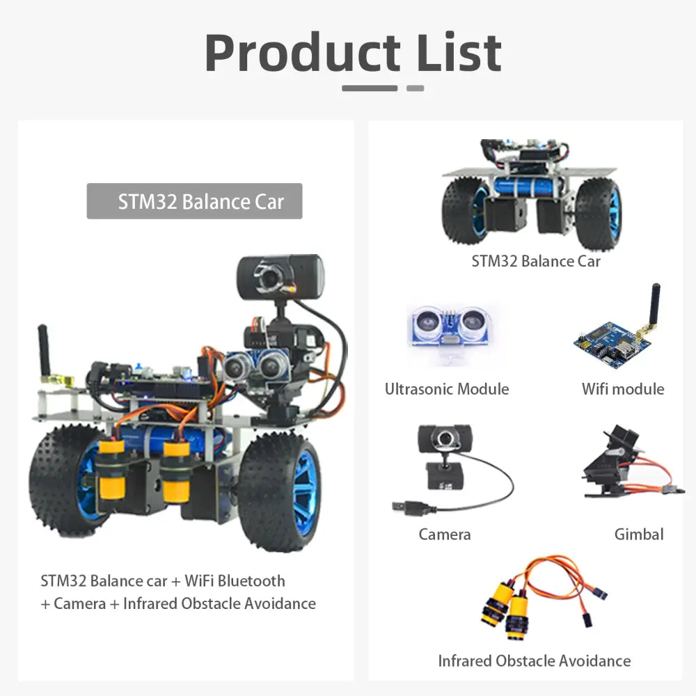 XiaoR GEEK STM32 Self-balancing Programmable Robot Car WiFi Bluetooth Wireless Control
