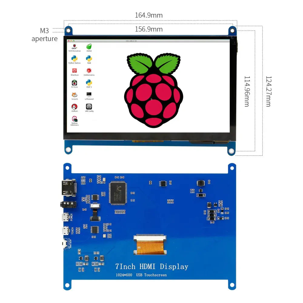 7 inch capacitive touch screen for Raspberry Pi/Jetson NANO/RDK X3/RDK X5