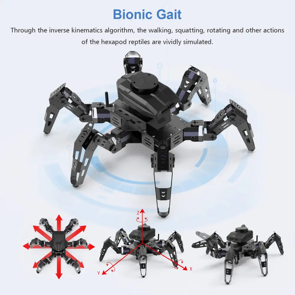ROS Hexapod robot Python programming with depth camera for Jetson Nano