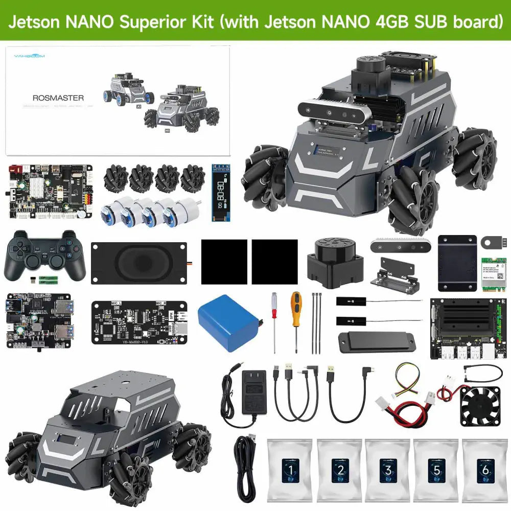 ROSMASTER M1 AI Large Model ROS2 Robot with Mecanum Wheel--Superior with Jetson NANO 4GB SUB