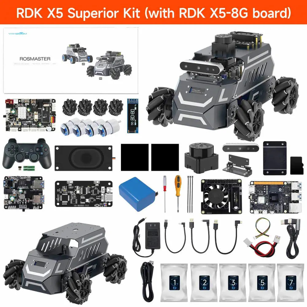 ROSMASTER M1 AI Large Model ROS2 Robot with Mecanum Wheel--Superior with RDK X5 8G