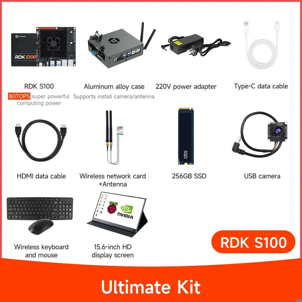 D-Robotics RDK S100 Development Board 80TOPS Computing Power BPU--Ultimate Kit