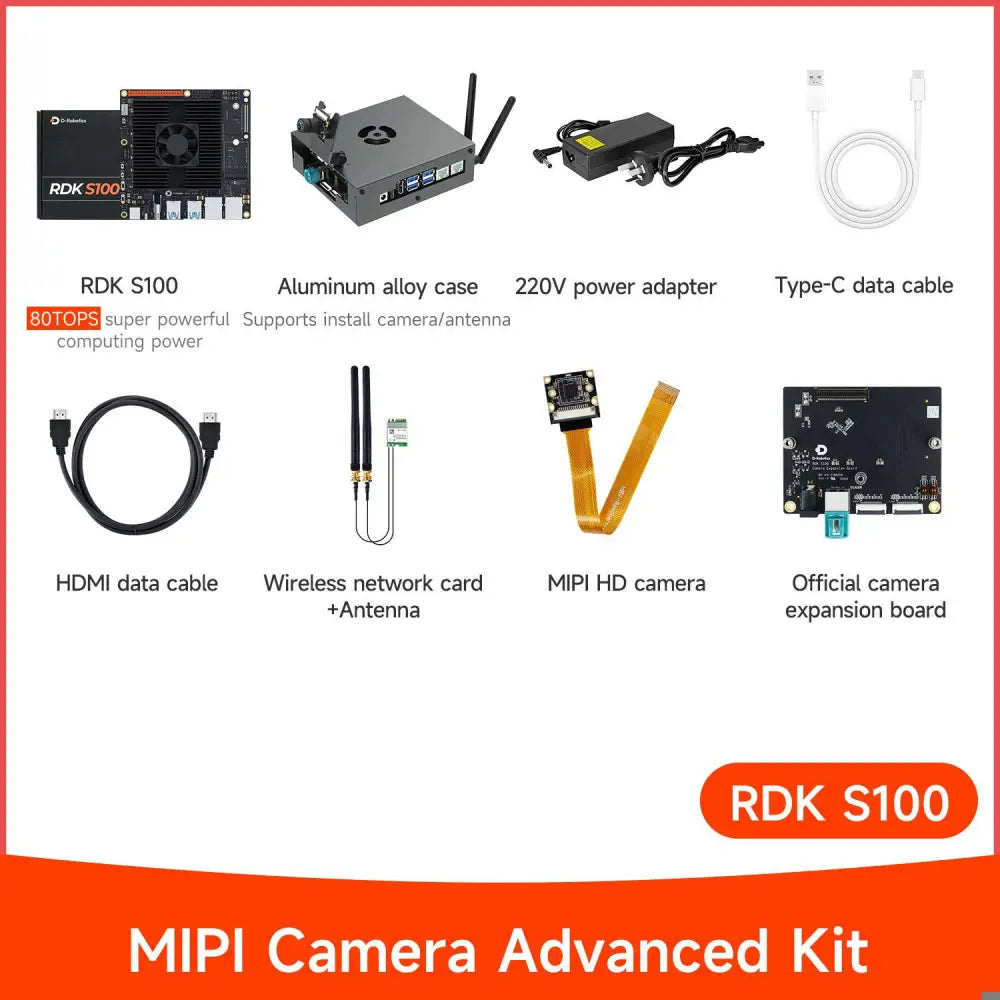 D-Robotics RDK S100 Development Board 80TOPS Computing Power BPU--MIPI Camera Kit