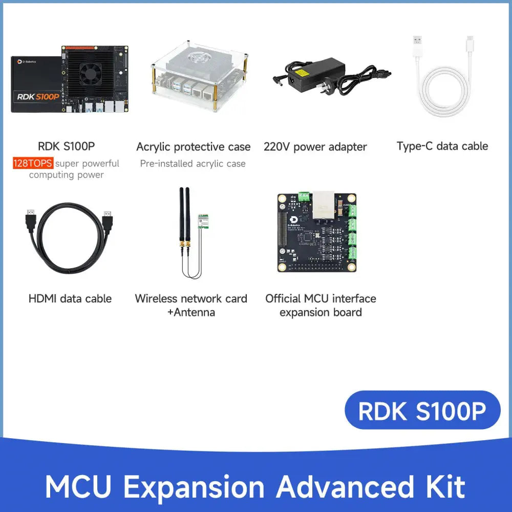 D-Robotics RDK S100P Development Board 128TOPS Computing Power BPU--MCU Expansion Kit