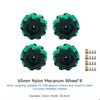 Yahboom Mecanum Wheel Kit for DIY robot or programmable smart car-65mm wheel (Nylon) *4+6mm coupling*4