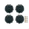 Yahboom Mecanum Wheel Kit for DIY robot or programmable smart car-80mm wheel (Nylon) *4+6mm coupling*4