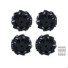 Yahboom Mecanum Wheel Kit for DIY robot or programmable smart car-80mm wheel (ABS) *4+6mm coupling*4