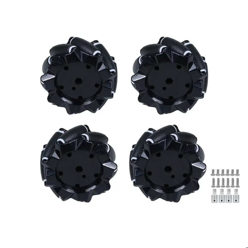 Yahboom Mecanum Wheel Kit for DIY robot or programmable smart car-80mm wheel (ABS) *4+6mm coupling*4