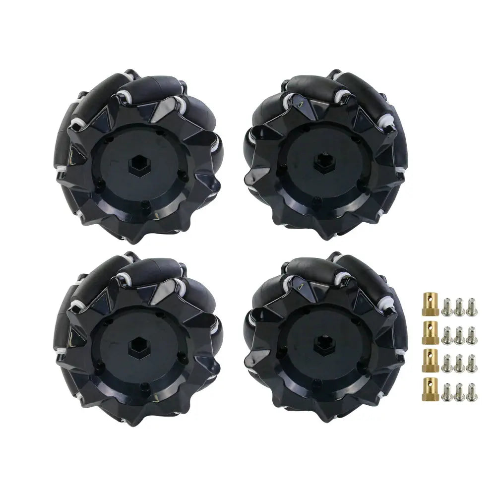 Yahboom Mecanum Wheel Kit for DIY robot or programmable smart car-97mm wheel (ABS) *4+6mm coupling*4