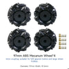 Yahboom Mecanum Wheel Kit for DIY robot or programmable smart car-97mm wheel (ABS) *4+6mm coupling*4