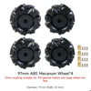 Yahboom Mecanum Wheel Kit for DIY robot or programmable smart car-97mm wheel (ABS) *4+3mm coupling*4