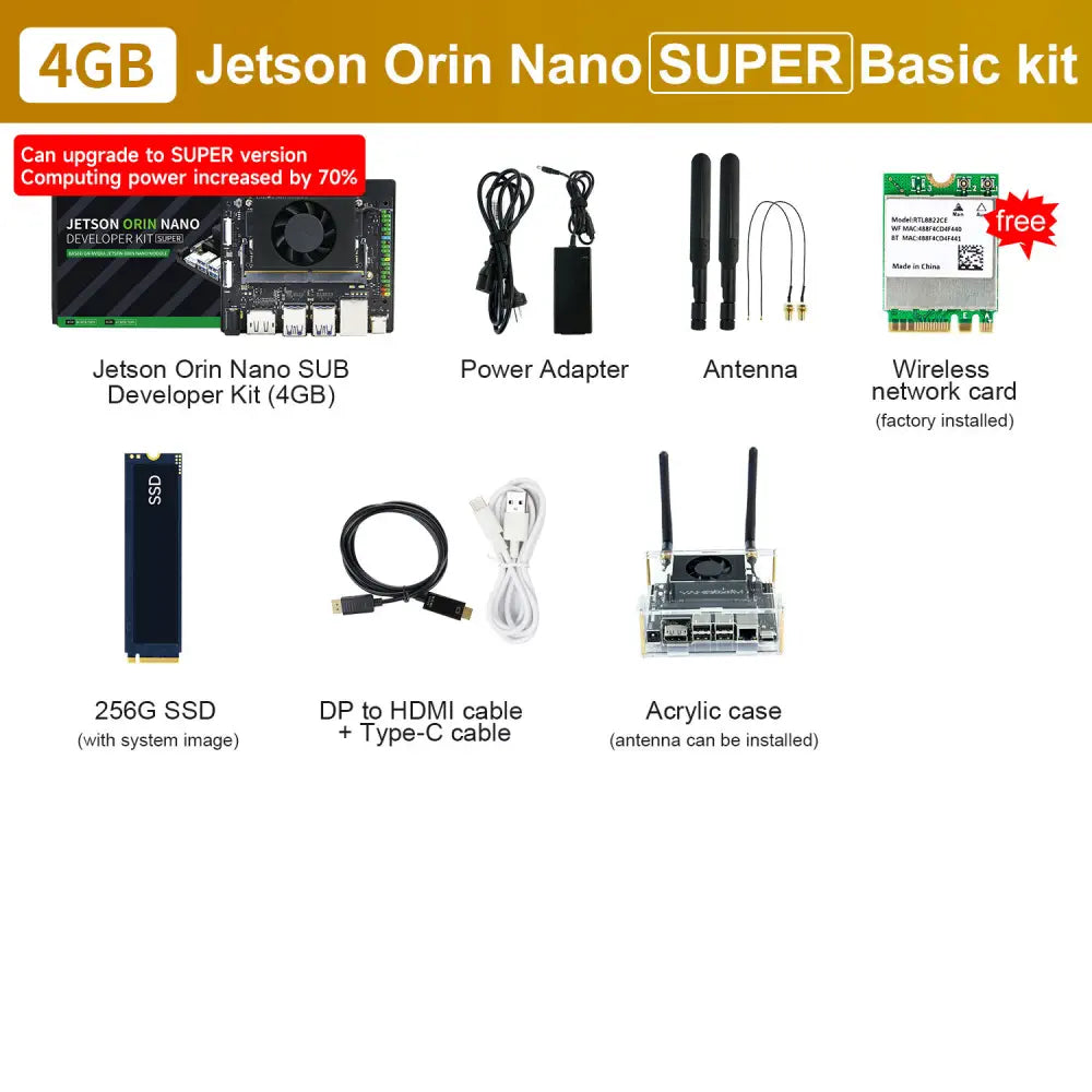Jetson Orin Nano SUPER Development Board 4GB RAM Based on NVIDIA
