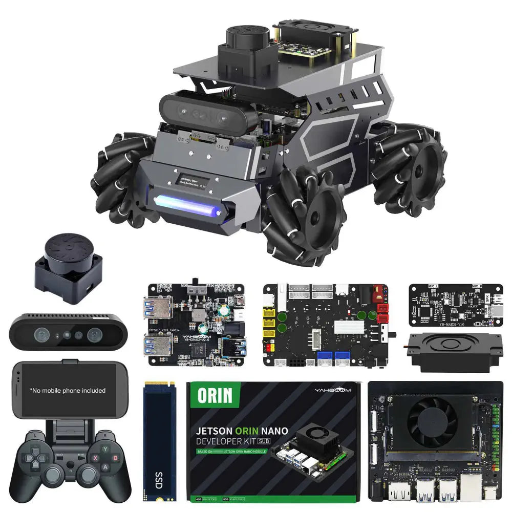ROSMASTER M3 AI Large Model ROS2 Robot Kit-Standard Version With Orin NANO SUPER 8GB Board