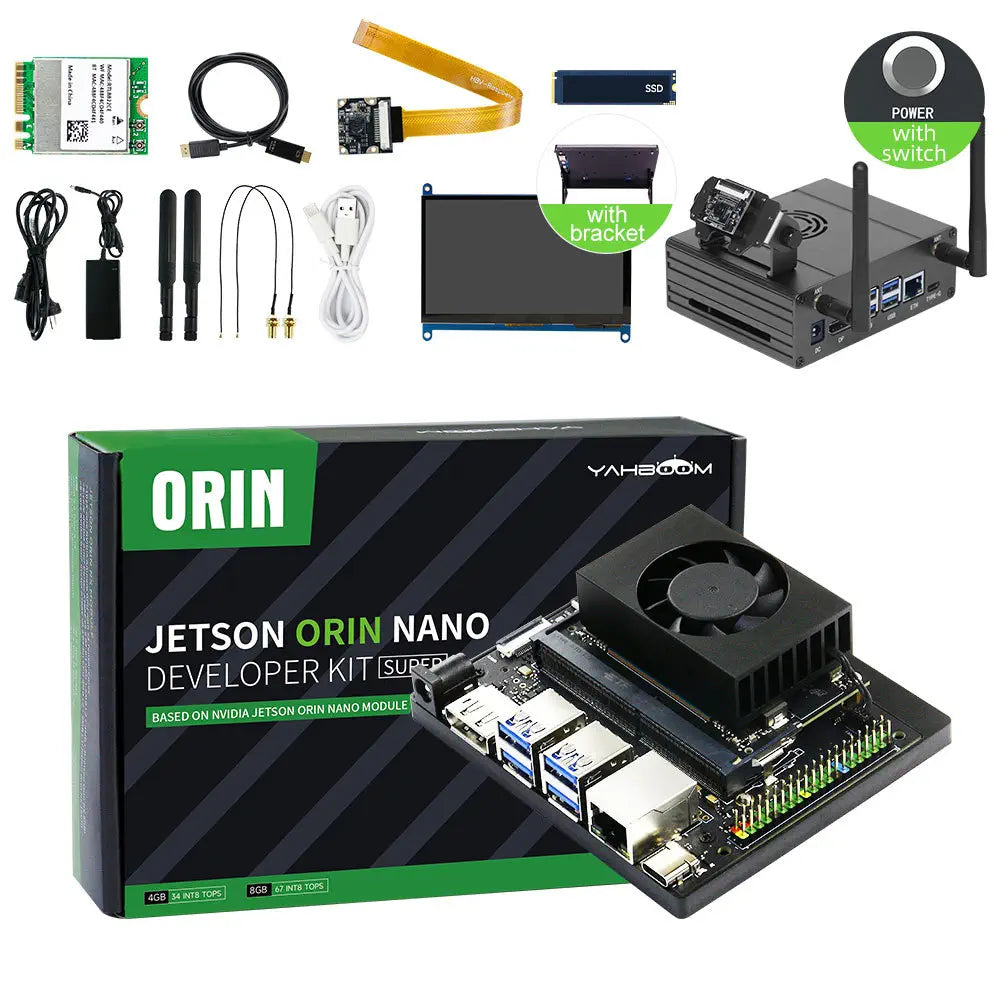 Jetson Orin NANO SUPER Developer Kit SUB with 8GB RAM Based On NVIDIA Core Module for AI Deep Learning(Superior Kit)