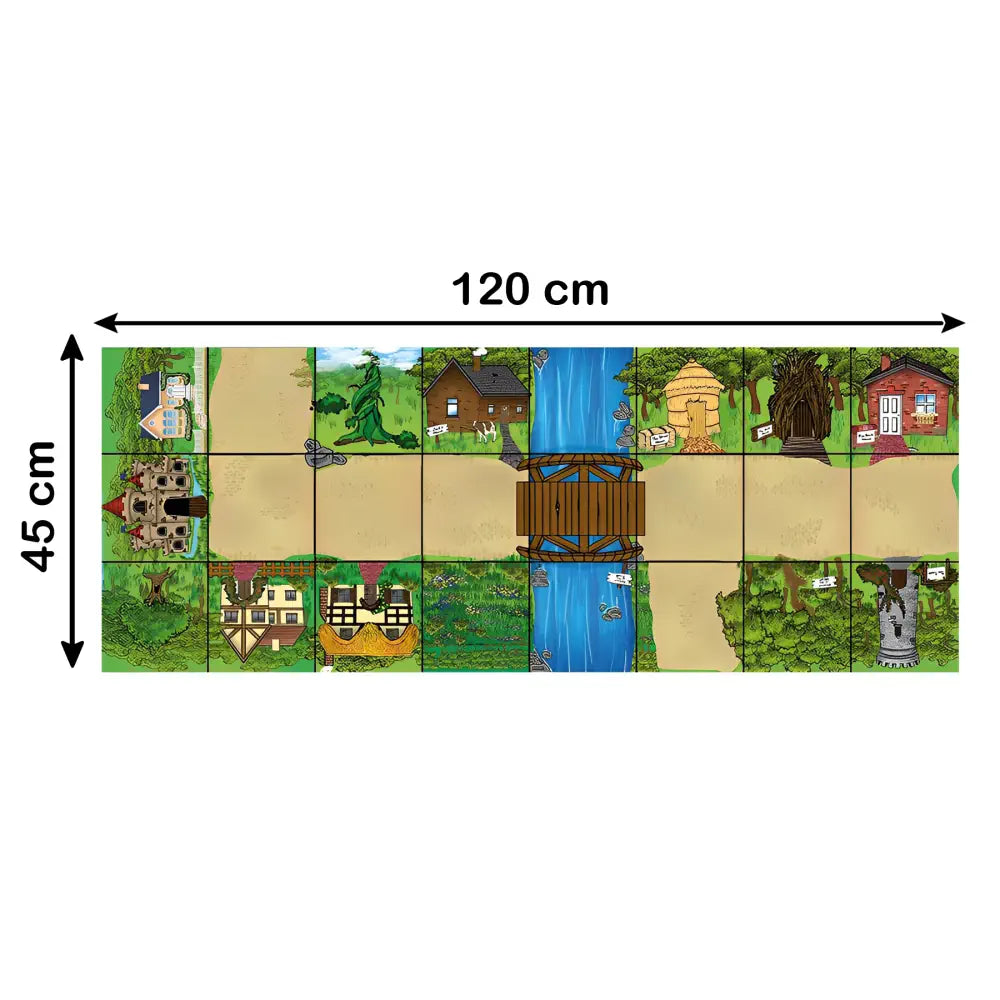 TTS Bee-Bot &amp; Blue-Bot Fairy Tale Mat - Coding Robot Floor Playmat - Early &amp; STEM Learning - Classic Story Scenes, Sequencing &amp; Problem Solving - 120 x 45 cm
