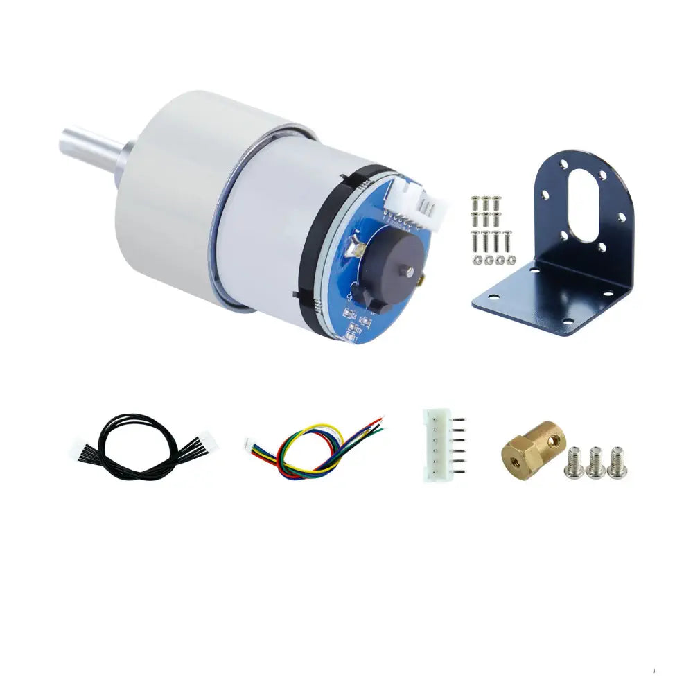 Yahboom 520 DC Gear Motor with Encoder 550RPM(1:19)-Motor+Bracket+Coupling