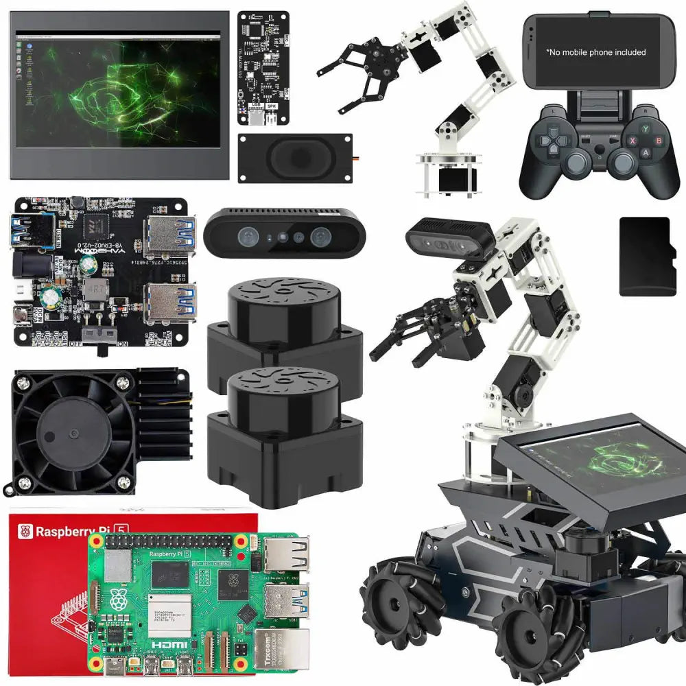 Yahboom ROSMASTER M3 Pro ROS2 Robot -Raspberry Pi 5 Version with RPi 5 8GB Board