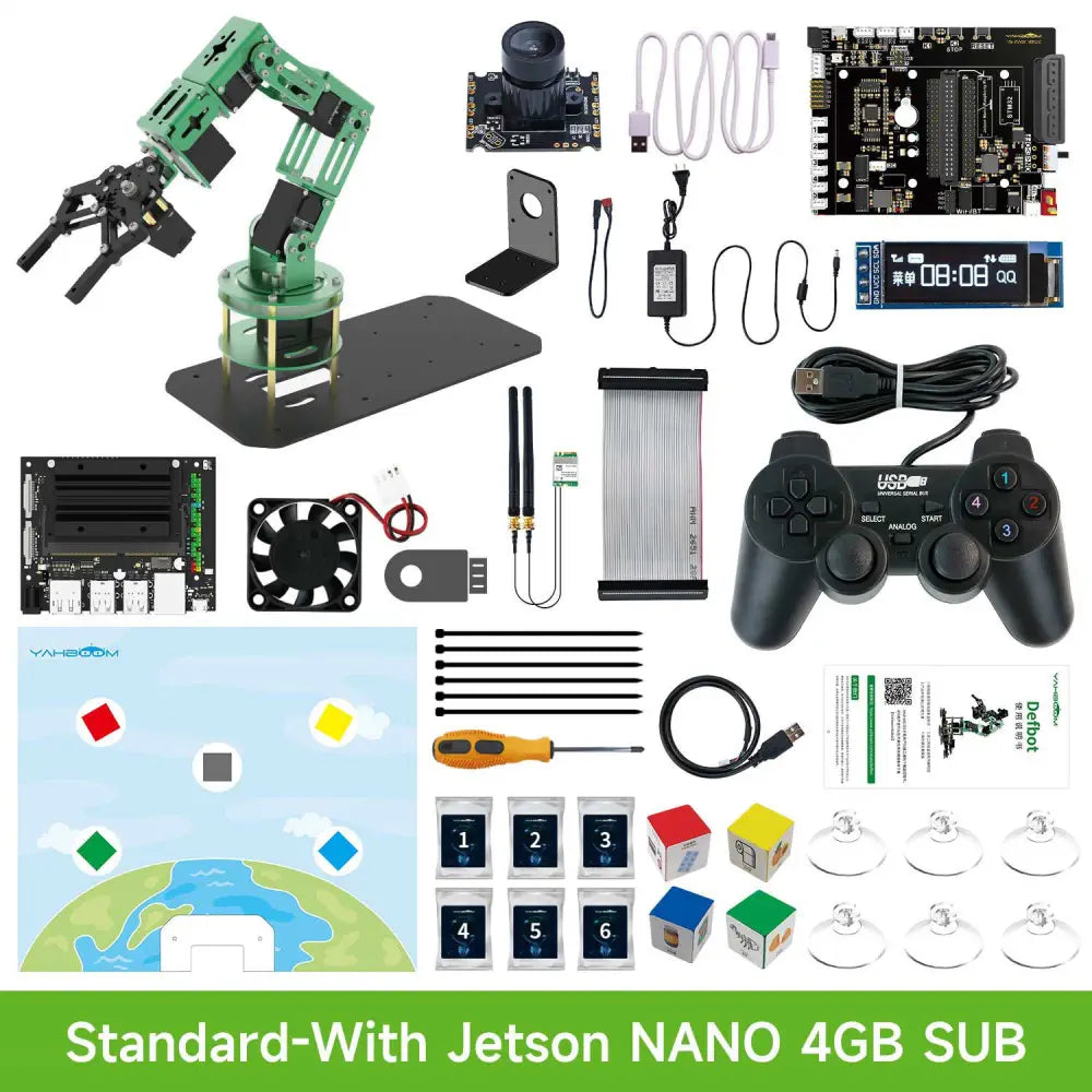 Yahboom DOFBOT AI Large Model Vision Robotic Arm Standard Version With Jetson NANO 4GB SUB Board
