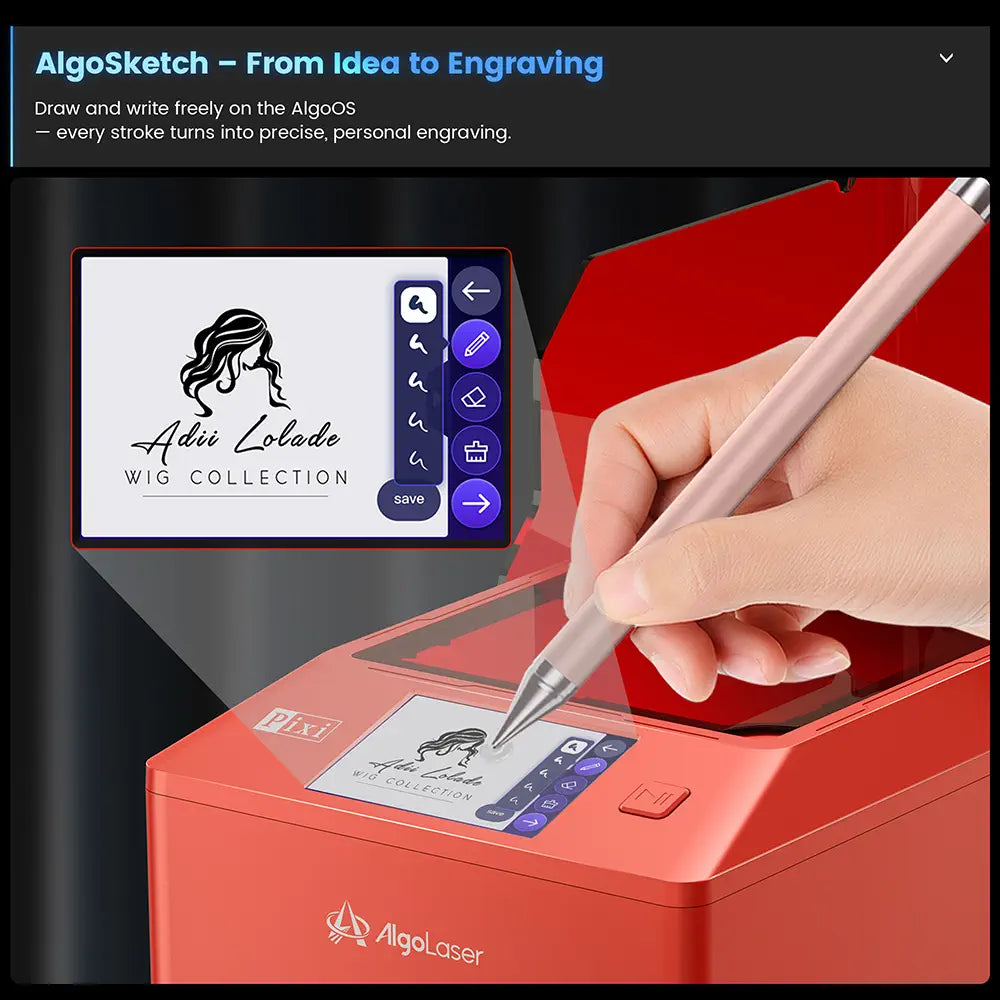 AlgoLaser Pixi 1.5W 1064nm Infrared Smart Laser Engraver with Enclosure