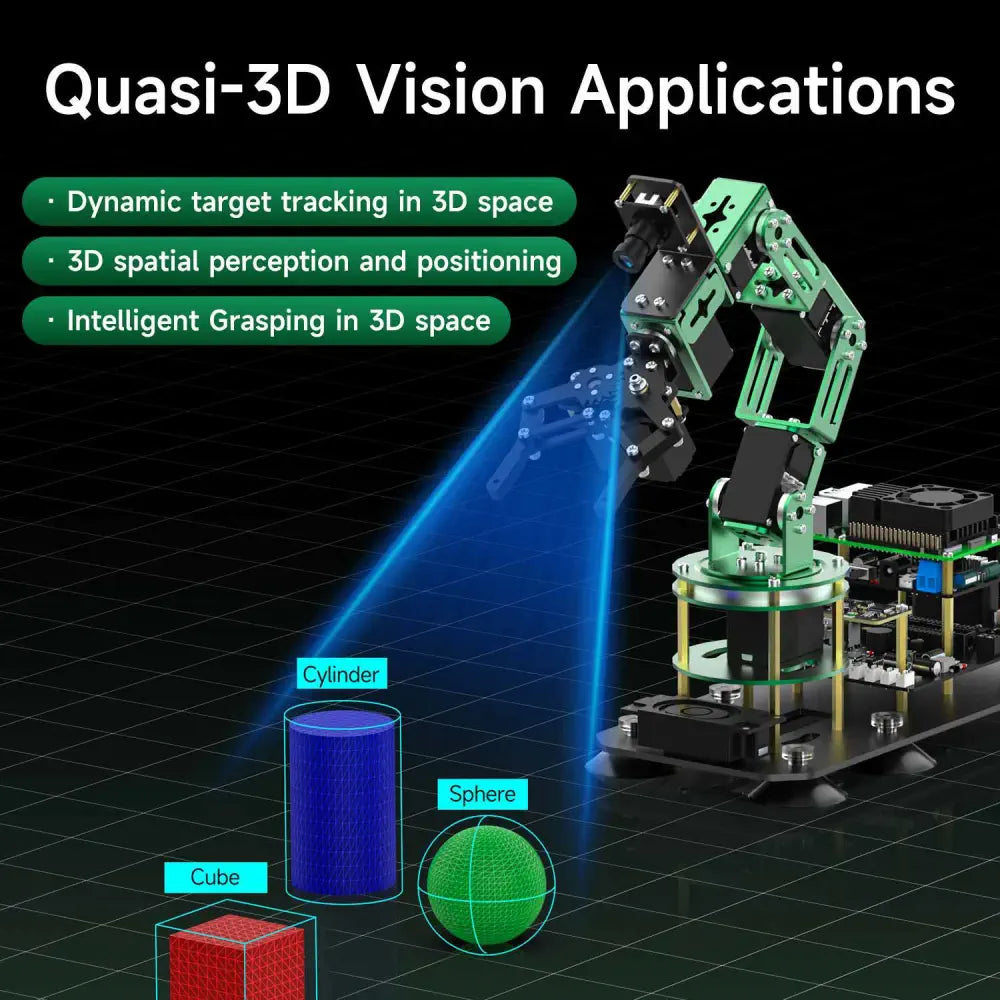 Yahboom DOFBOT ROS2 AI Large Model Vision Robotic Arm-Superior Version With Raspberry Pi 5 16GB Board