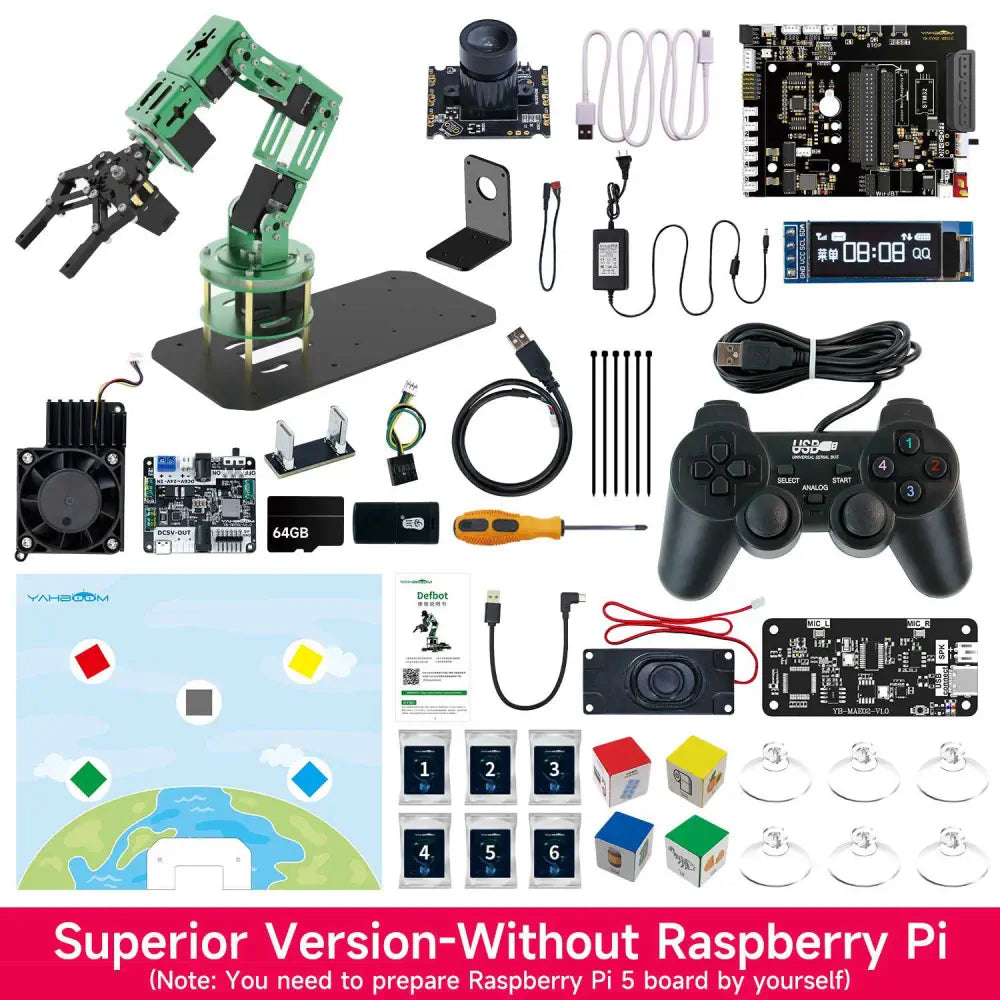 Yahboom DOFBOT ROS2 AI Large Model Vision Robotic Arm-Superior Version Without Raspberry Pi 5 Board