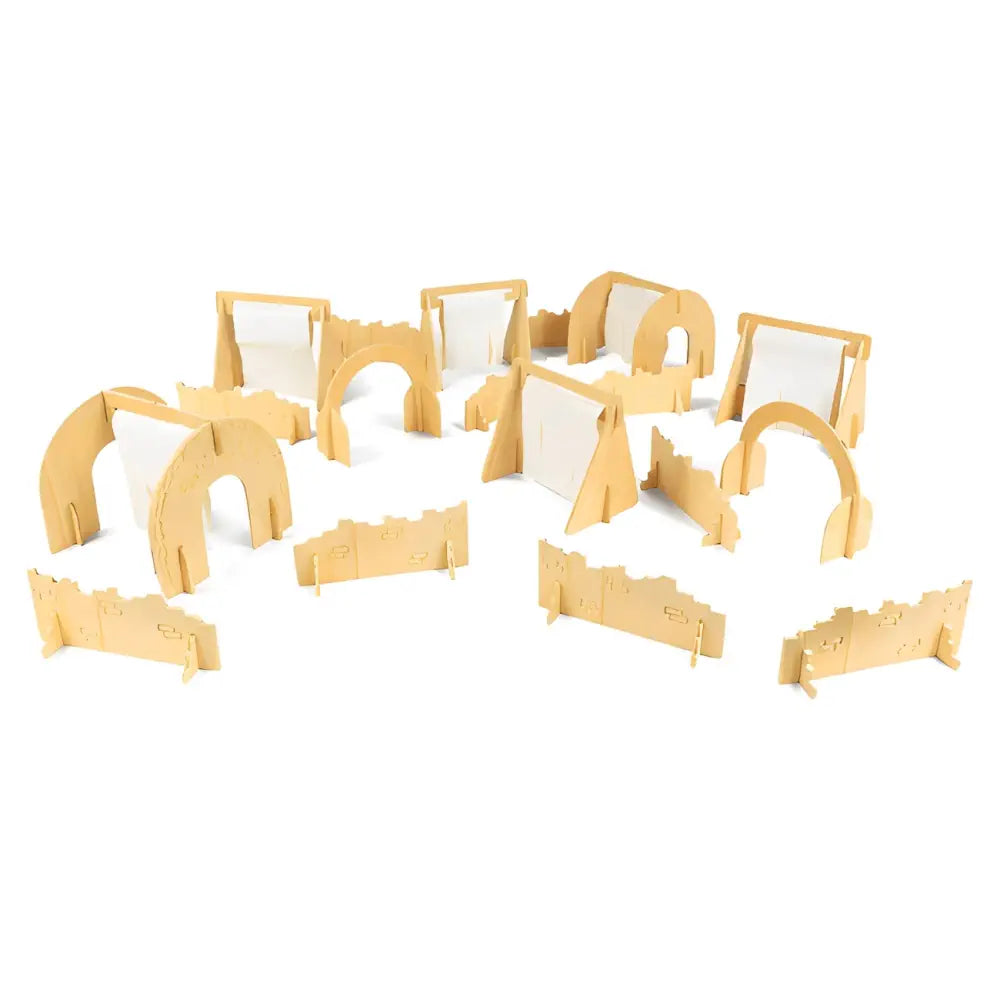 TTS Obstacle Course STEM Kit 18-pcs Compatible for Bee-Bot or Blue-Bot Coding Robot – Classroom Wooden Learning Maze Set