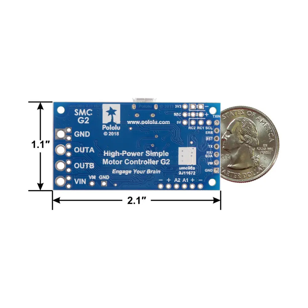 Pololu G2 High Power Motor Driver 19A, 6.5V-40V- 24v19