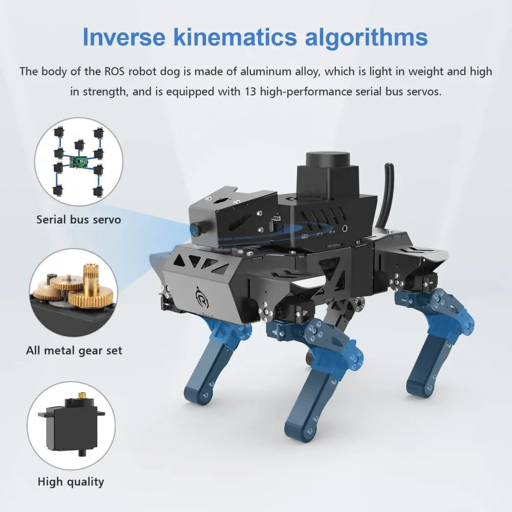 XiaoR GEEK Quadruped Robot with Al Vision Powered by Raspberry Pi Open Source Python Programming Robot Dog (Basic Version/ with Raspberry Pi 4 4GB)