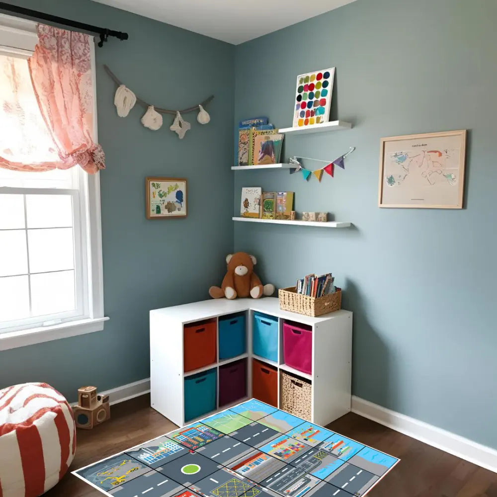 TTS Transport and Industry Mat 75×75 cm for Bee-Bot or Blue-Bot Coding Robot STEM Playmat Office, Home, School Classroom Actively Teaching Programming, Directions &amp; Logical Navigation