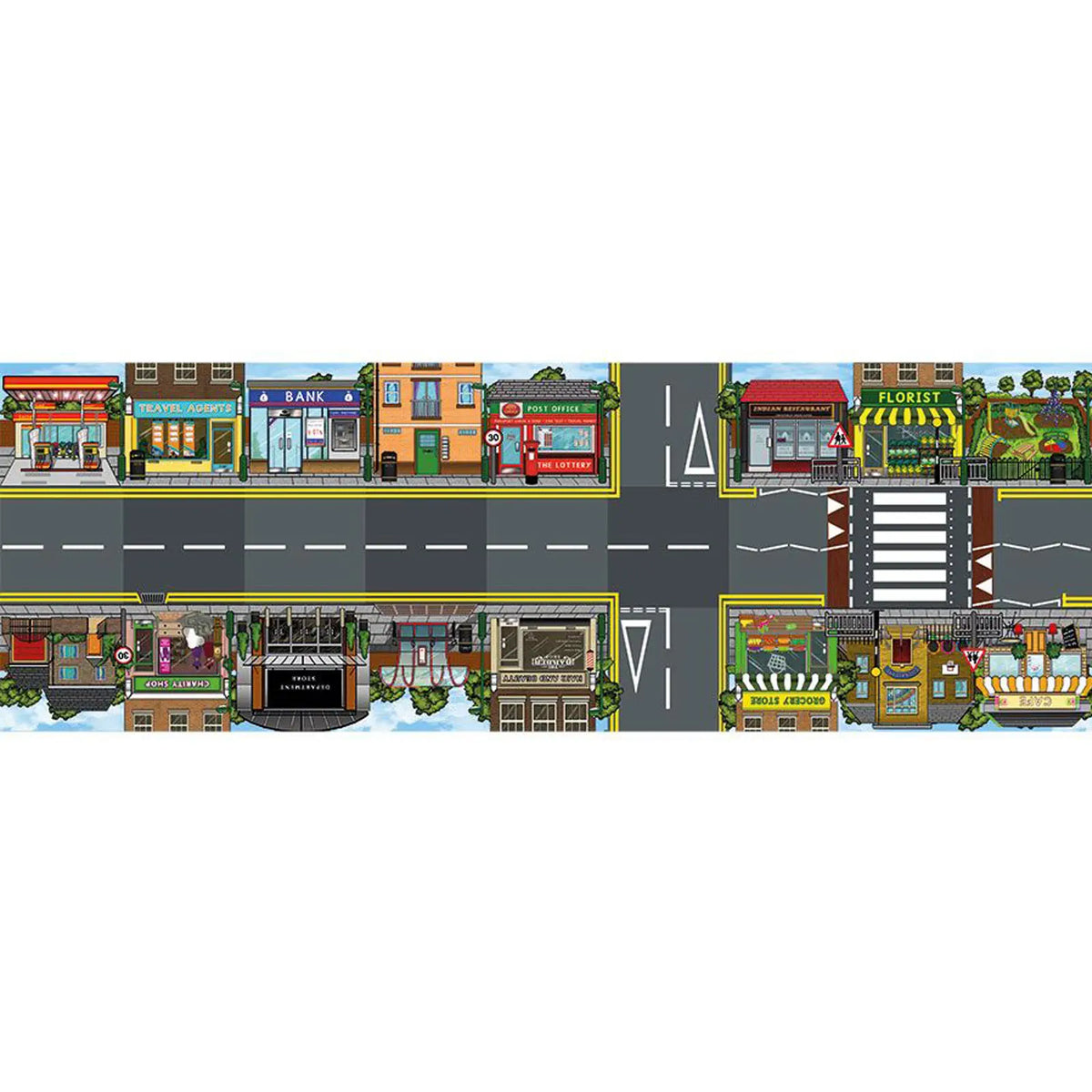 TTS Bee-Bot & Blue-Bot Busy Street Mat Coding Toy Playmat 120 x 45 cm ...