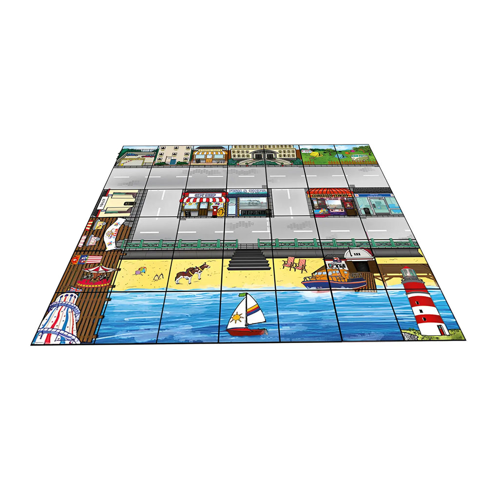 TTS Seaside Mat for Bee-Bot &amp; Blue-Bot STEM Coding Grid for Classroom School Home Office Learning Resource -  90 x 105 cm