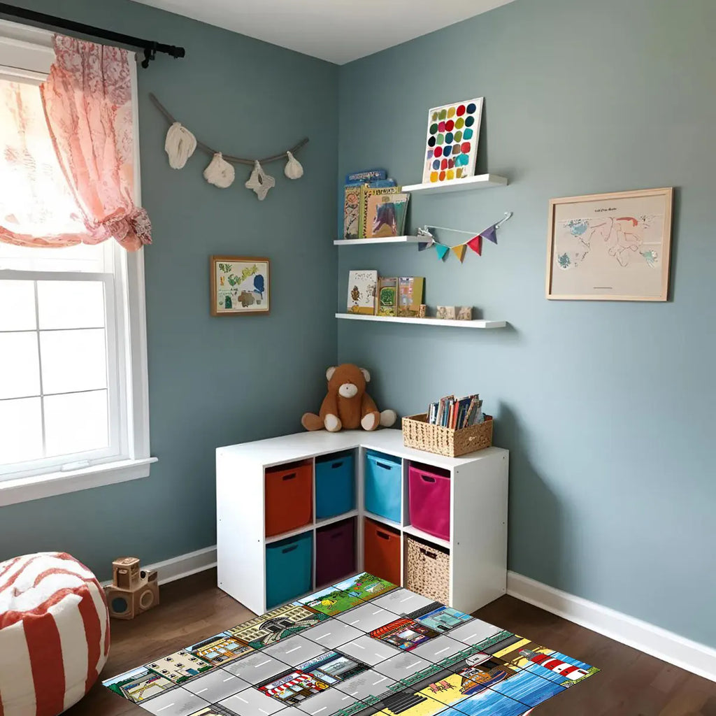 TTS Seaside Mat for Bee-Bot &amp; Blue-Bot STEM Coding Grid for Classroom School Home Office Learning Resource -  90 x 105 cm