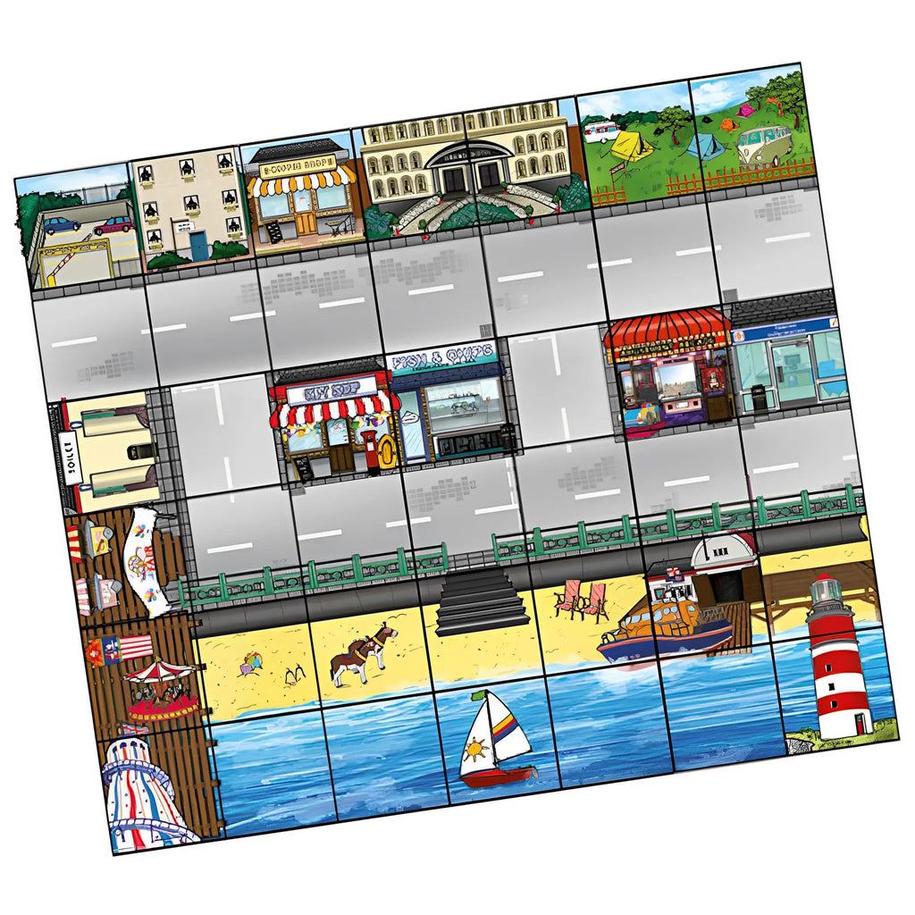 TTS Seaside Mat for Bee-Bot &amp; Blue-Bot STEM Coding Grid for Classroom School Home Office Learning Resource -  90 x 105 cm
