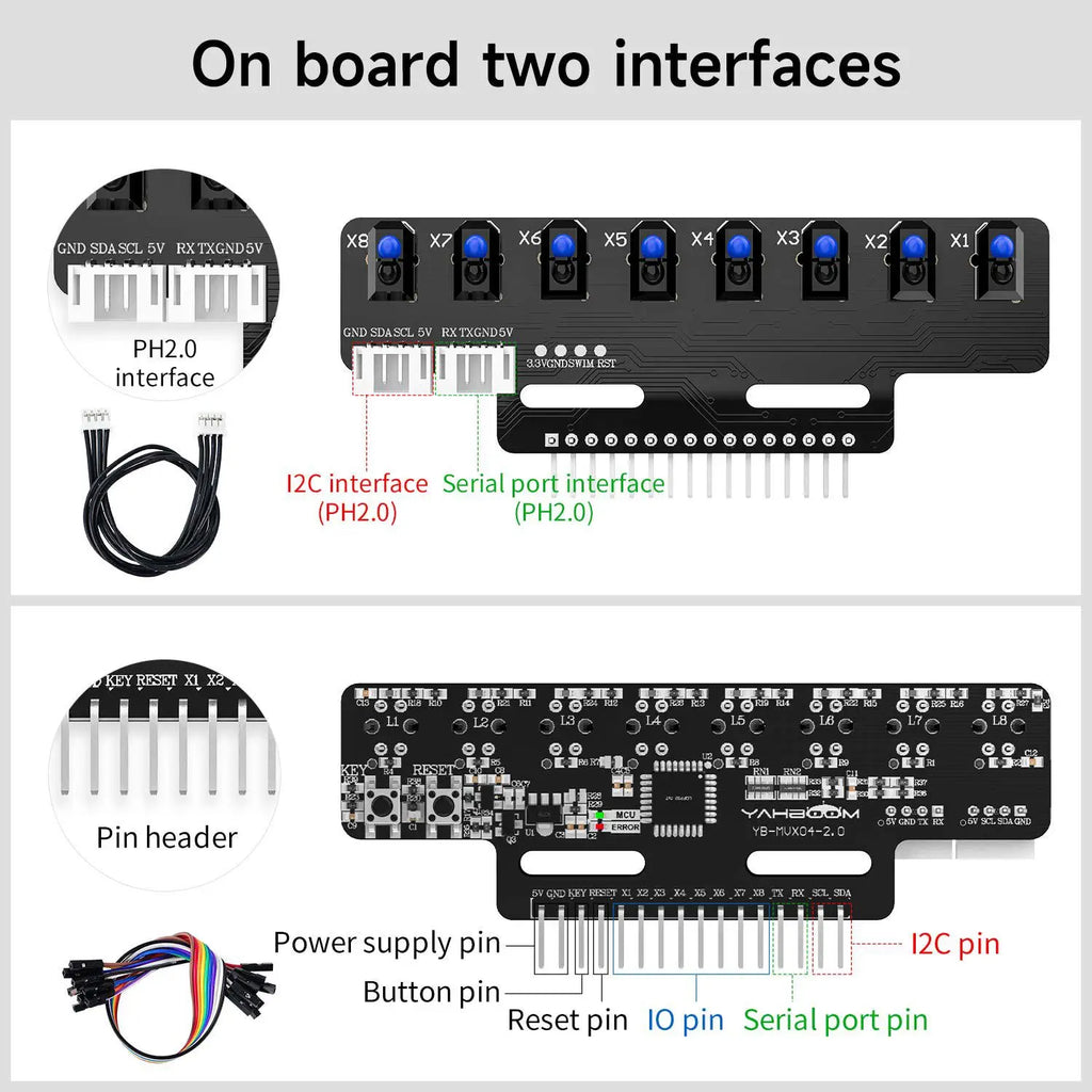 Yahboom 8 channel infrared tracking sensor module--Separate module
