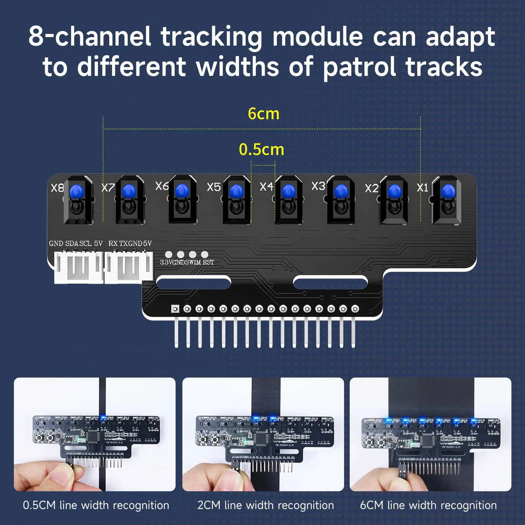 Yahboom 8 channel infrared tracking sensor module--Separate module