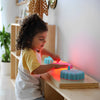 TTS Light Up Twist &amp; Turn Cog Board EY10971 Wooden Sensory STEM Activity Panel with LED Motion Gears Interactive Learning Resource