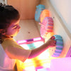 TTS Light Up Twist &amp; Turn Cog Board EY10971 Wooden Sensory STEM Activity Panel with LED Motion Gears Interactive Learning Resource