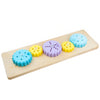TTS Light Up Twist &amp; Turn Cog Board EY10971 Wooden Sensory STEM Activity Panel with LED Motion Gears Interactive Learning Resource