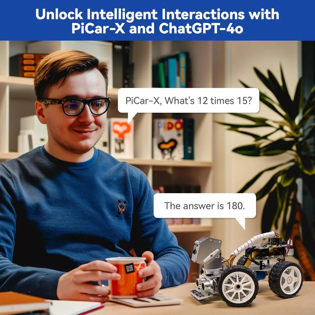 SunFounder PiCar-X Smart Video Robot Car Kit for Raspberry Pi AI Vision ...