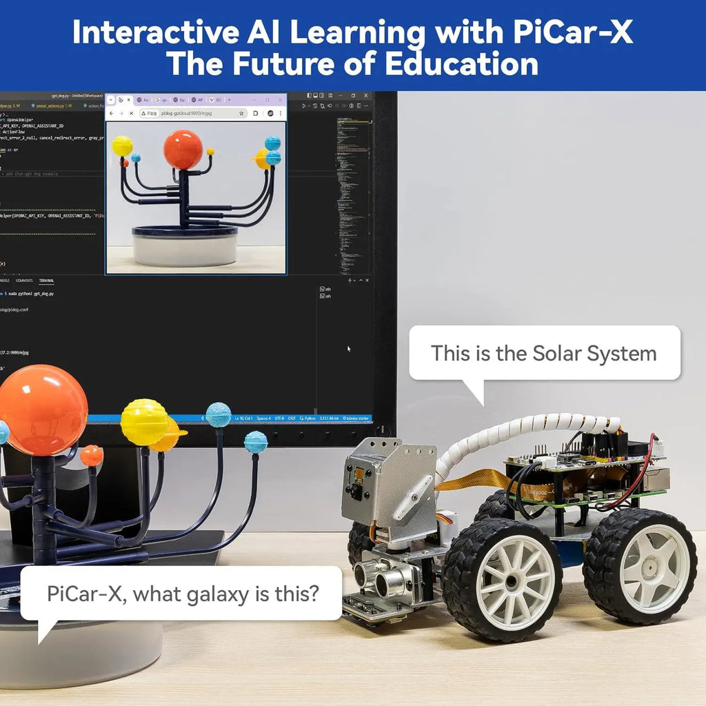 SunFounder PiCar-X Smart Video Robot Car Kit for Raspberry Pi AI Vision ...