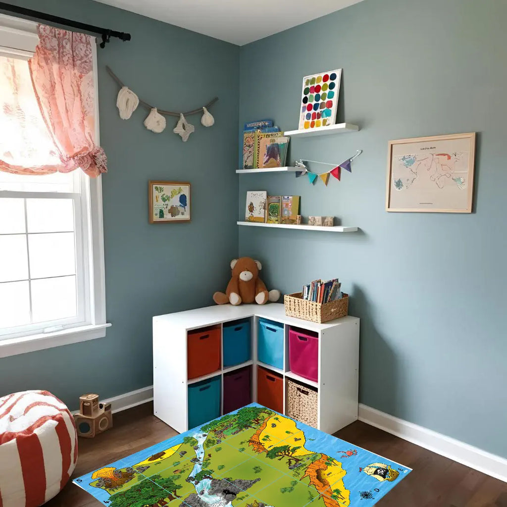 TTS Bee-Bot &amp; Blue-Bot Treasure Island Mat 75 x 75 cm - Coding Toy Robot Activity Playmat – STEM Education Classroom Learning Resource for School, Home &amp; Office Use