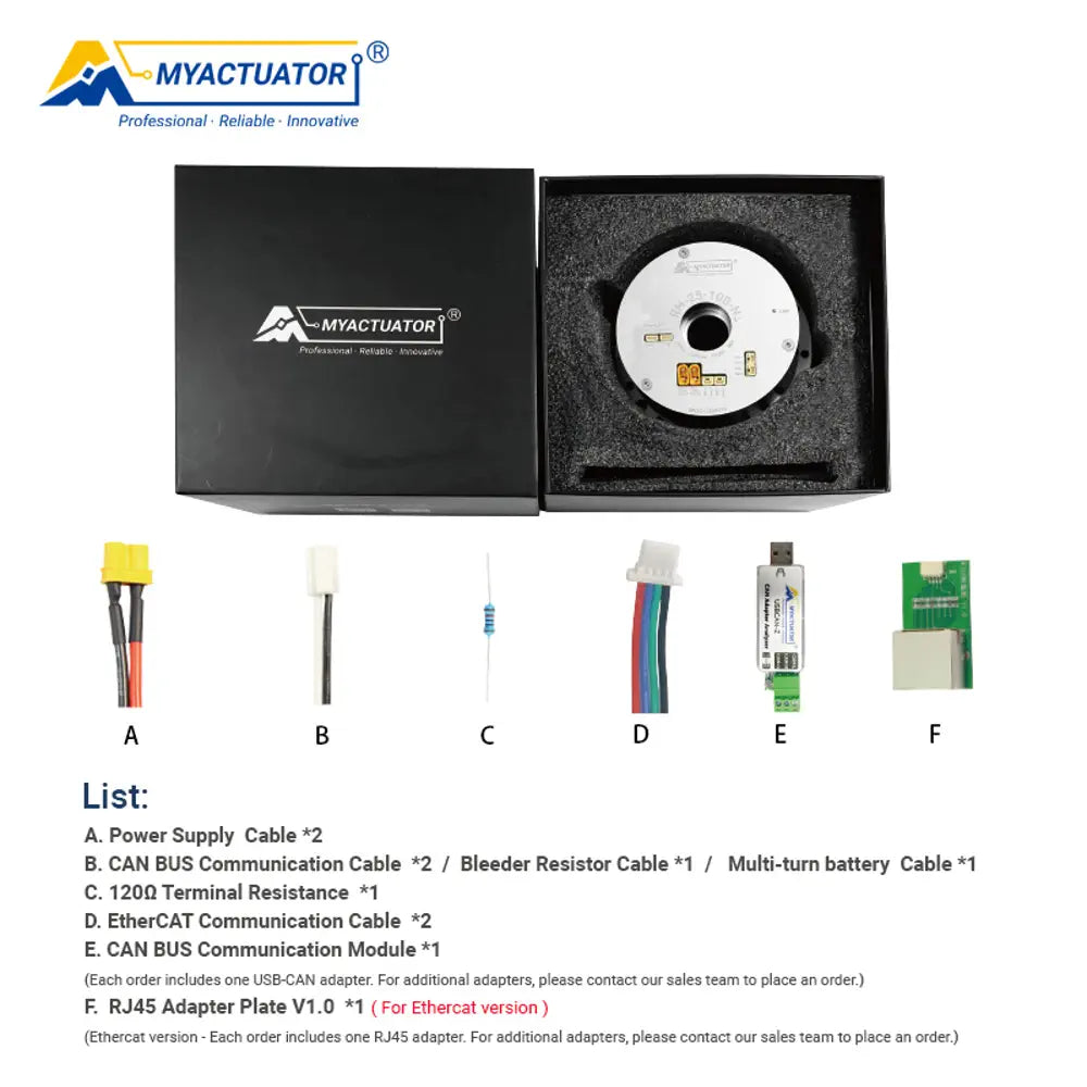 RH-25EtherCAT+CAN BUS Harmonic joint motor Robot joint motor Large hollow design High precision high torque harmonic reducer