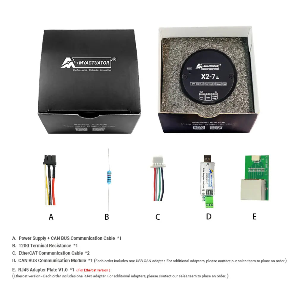 Planet Brushless Motor RMD-X2-7 Supports EtherCAT, High Dynamic