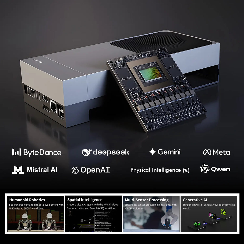 Jetson AGX Thor Developer Kit with 128GB RAM(2070 FP4 TFLOPS)--2TB AI Large Model Kit