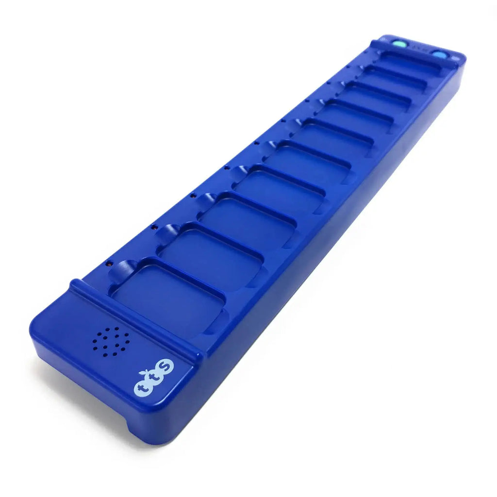 TTS 10 pcs Blue-Bot STEM Coding Toy Robots Bundle + Tactile Code Reader w/ 25 Blue-Bot Tiles, Educational Rechargeable Robotics for Classroom, School, Office &amp; Home Learning
