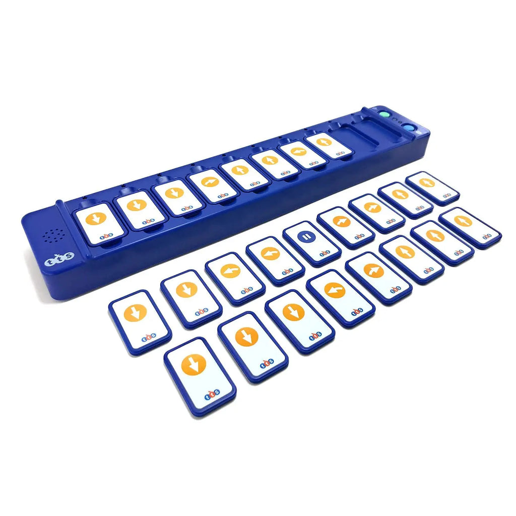 TTS 10 pcs Blue-Bot STEM Coding Toy Robots Bundle + Tactile Code Reader w/ 25 Blue-Bot Tiles, Educational Rechargeable Robotics for Classroom, School, Office &amp; Home Learning